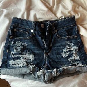 American Eagle ripped jean shorts